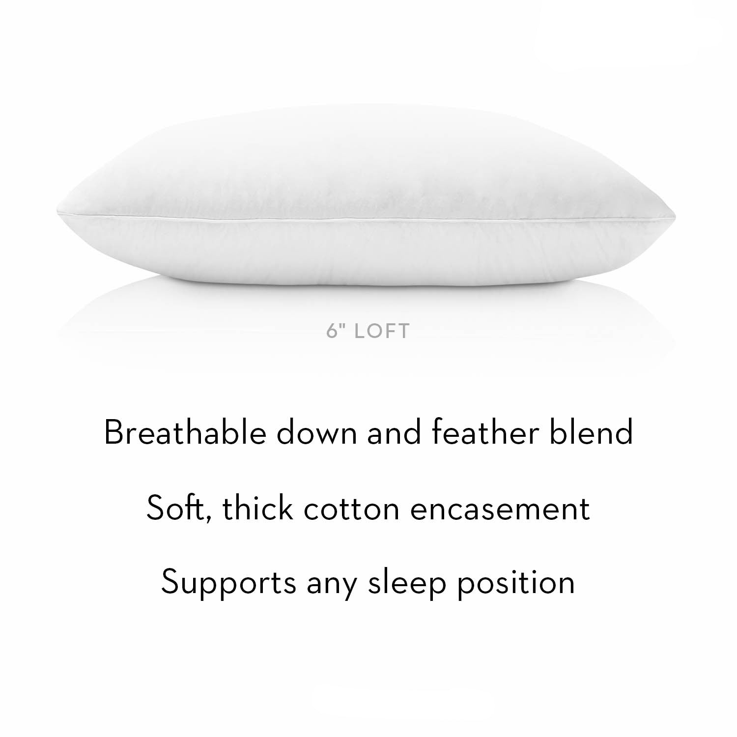 Z Cotton Encased Feather + Down Blend Pillow - Jura Sleep